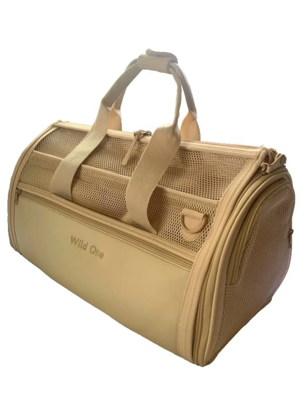 Wild One Beige Pet Carrier Soft Sided Dog Travel Bag Airline Compliant